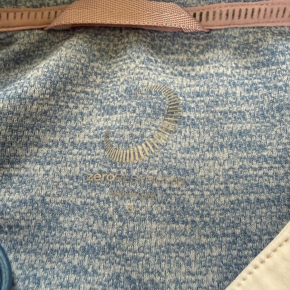 Zero Restriction Tyson Performance Hoodie Mens Small Blue White Golf Pullover - Picture 4 of 8